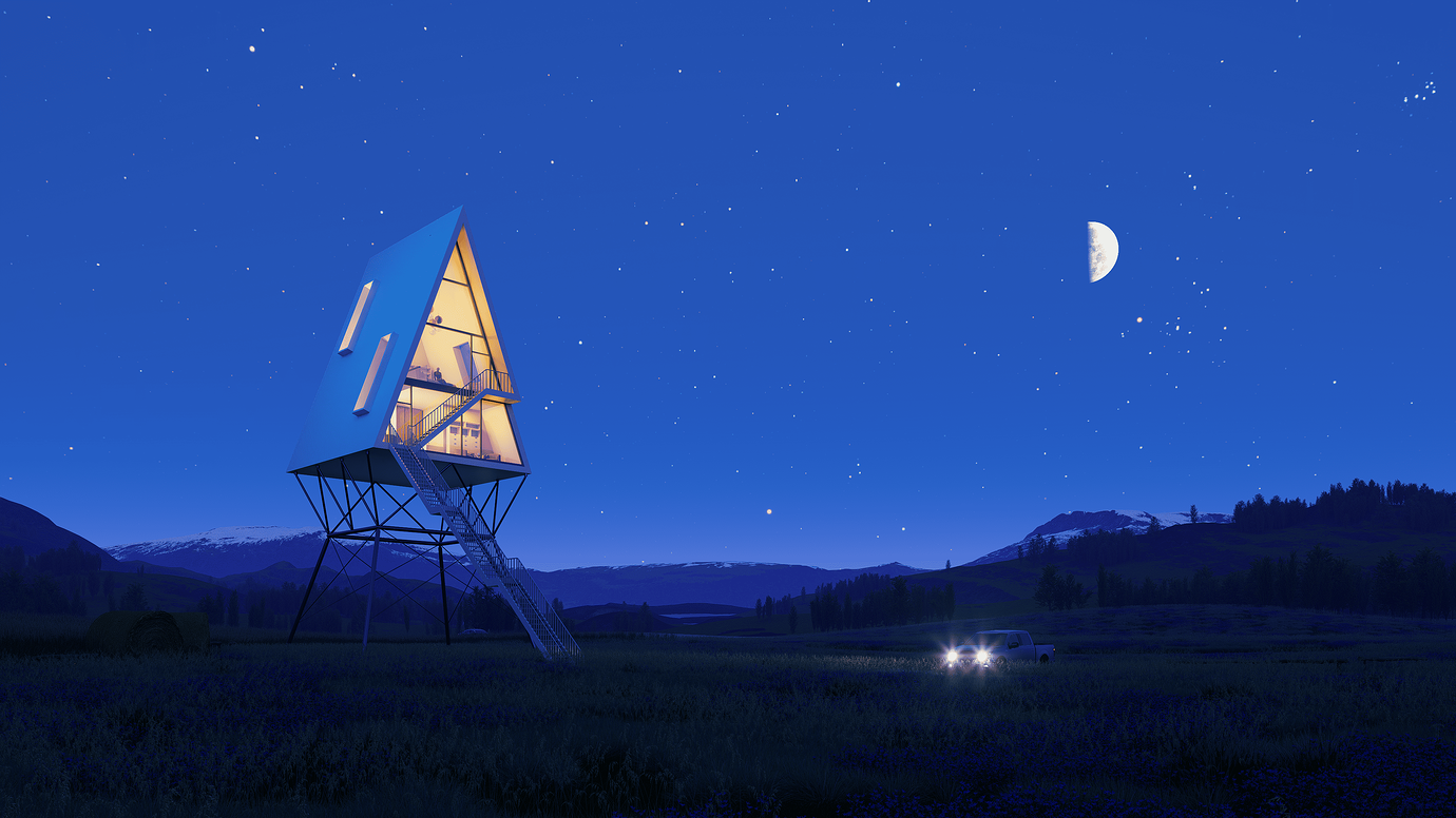 A realistic city aerial view visualization achieved with D5 Render